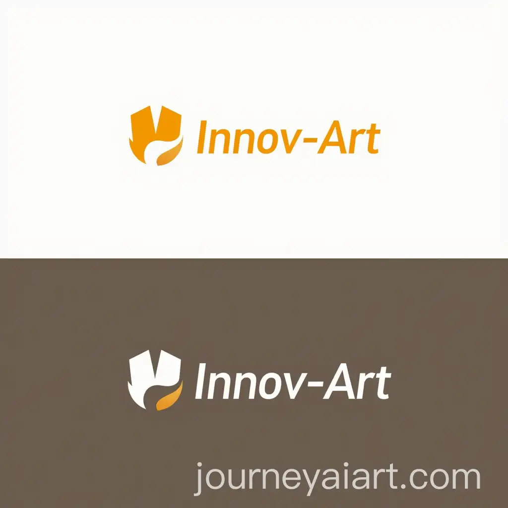 InnovArt-Logo-Design-Featuring-AI-Icons-with-Orange-and-White-or-Gold-Color-Scheme