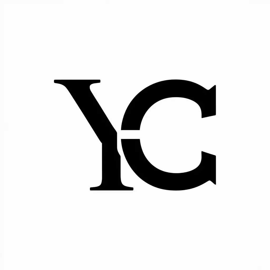 a vector logo design,with the text "yc", main symbol:letters,complex,clear background