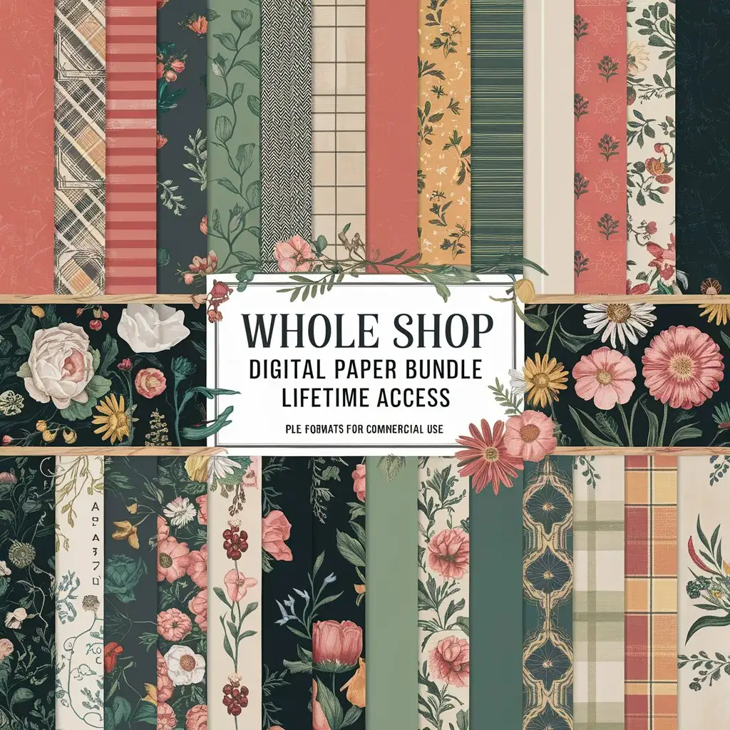 Vibrant Digital Paper Bundle for Creative Projects