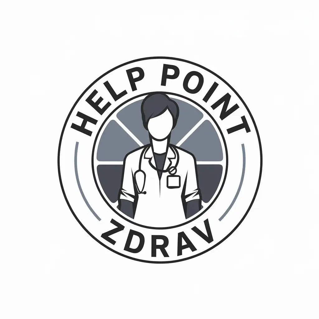 LOGO Design for Help Point Zdrav Medical Assistance with Clear Background