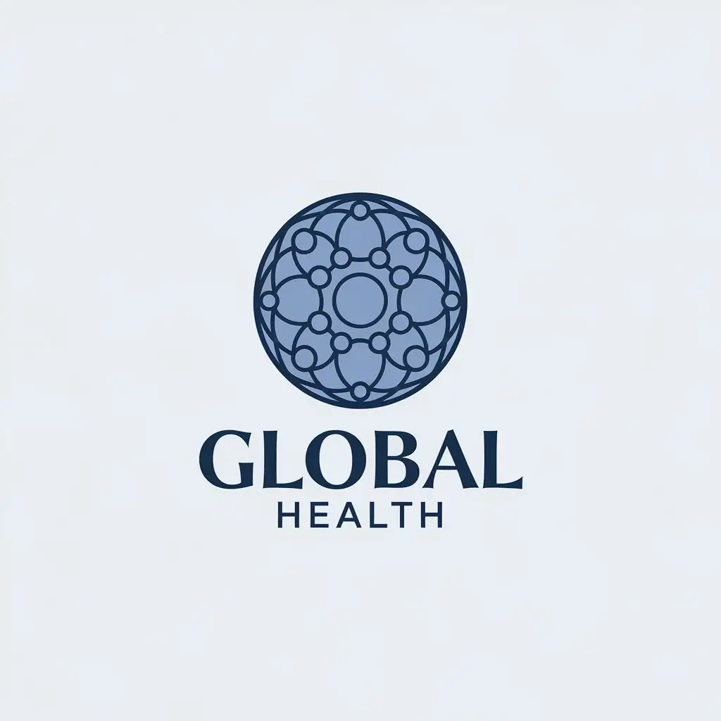 LOGO Design for Global Health Circular Minimalistic with Beauty Spa Industry Theme