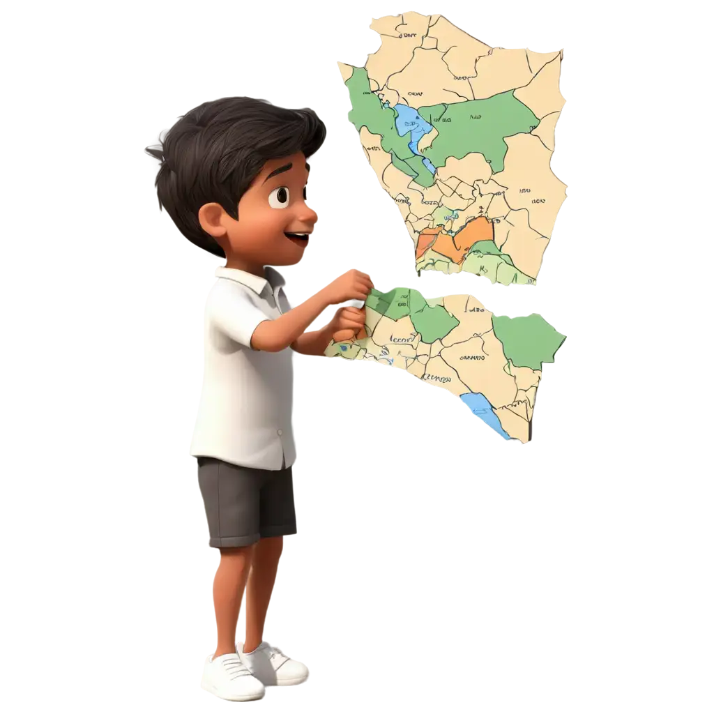 Boy-Collecting-Rajasthan-Map-Animation-PNG-Capturing-the-Spirit-of-Rajasthan-in-HighQuality-Image-Format