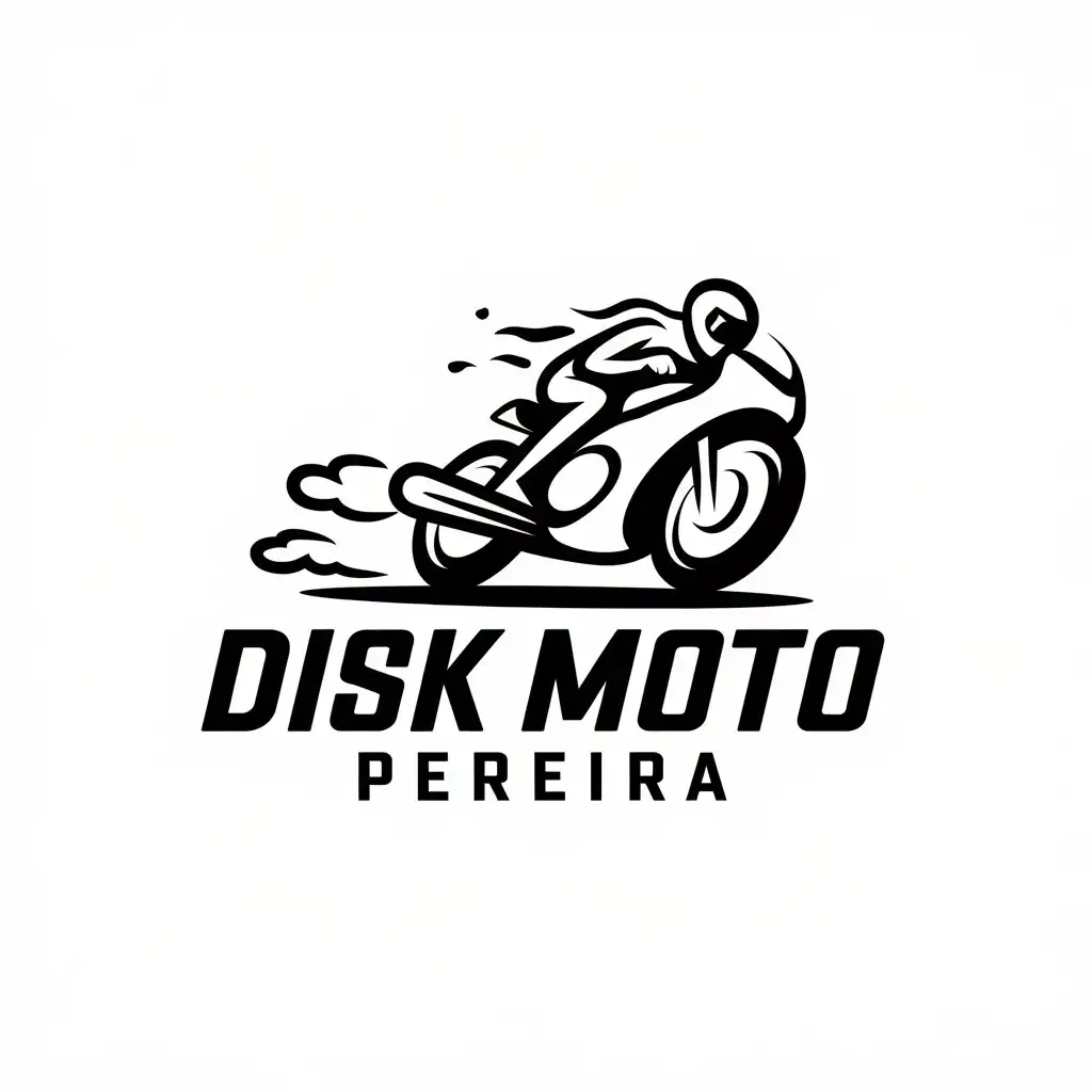 LOGO Design for Disk Moto Pereira Speed and Agility with Motorcycle Helmet Theme