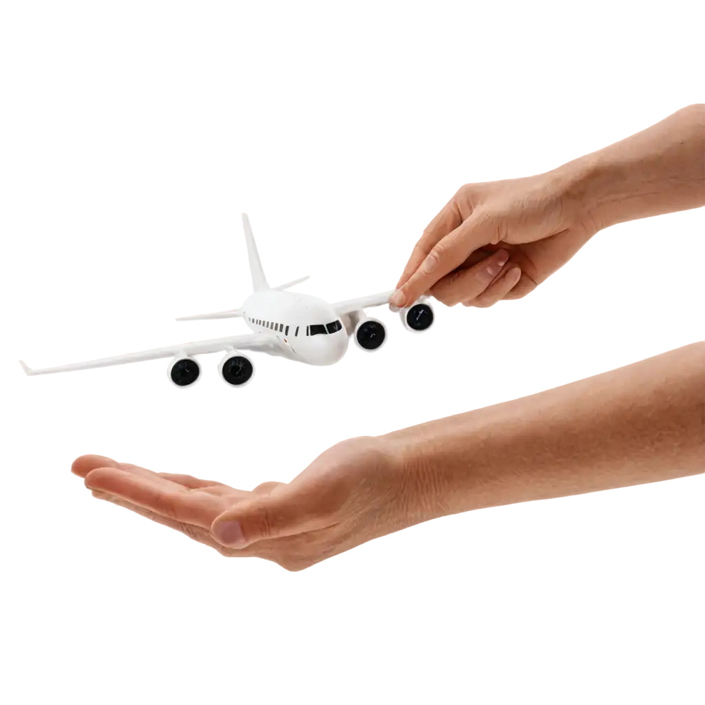 Hand-Holding-a-Plane-HighQuality-PNG-Image-for-Creative-Projects