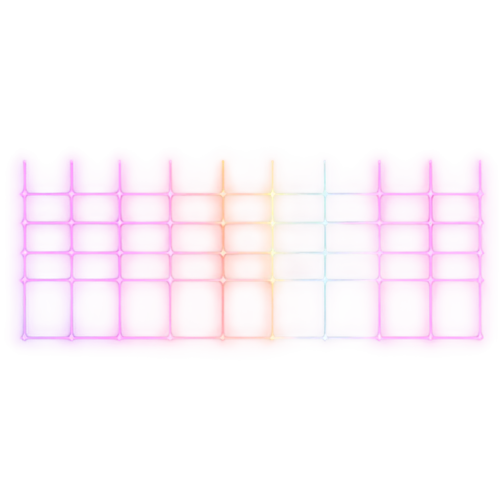 Multicoloured-Neon-Square-Grid-with-8-Rows-Vibrant-PNG-Image-for-Modern-Designs