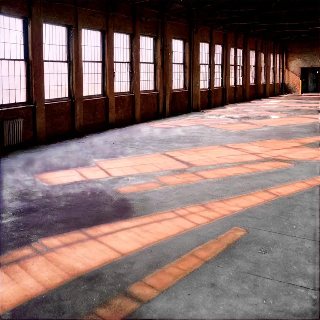 Enhance-Your-Project-with-a-HighQuality-PNG-Image-of-an-Old-Factory-Hall-with-Long-Shadows-and-Strips-of-Light