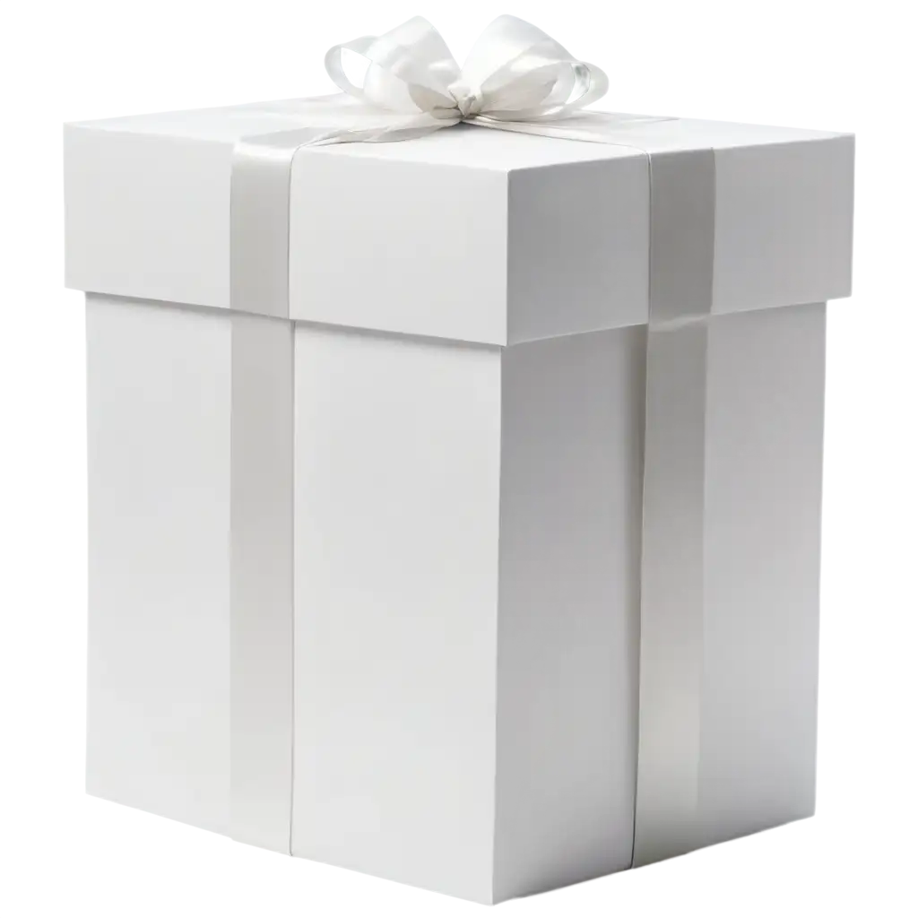 White-Gift-Box-with-Bow-PNG-Image-for-Perfect-Holiday-and-Gift-Wrapping-Designs