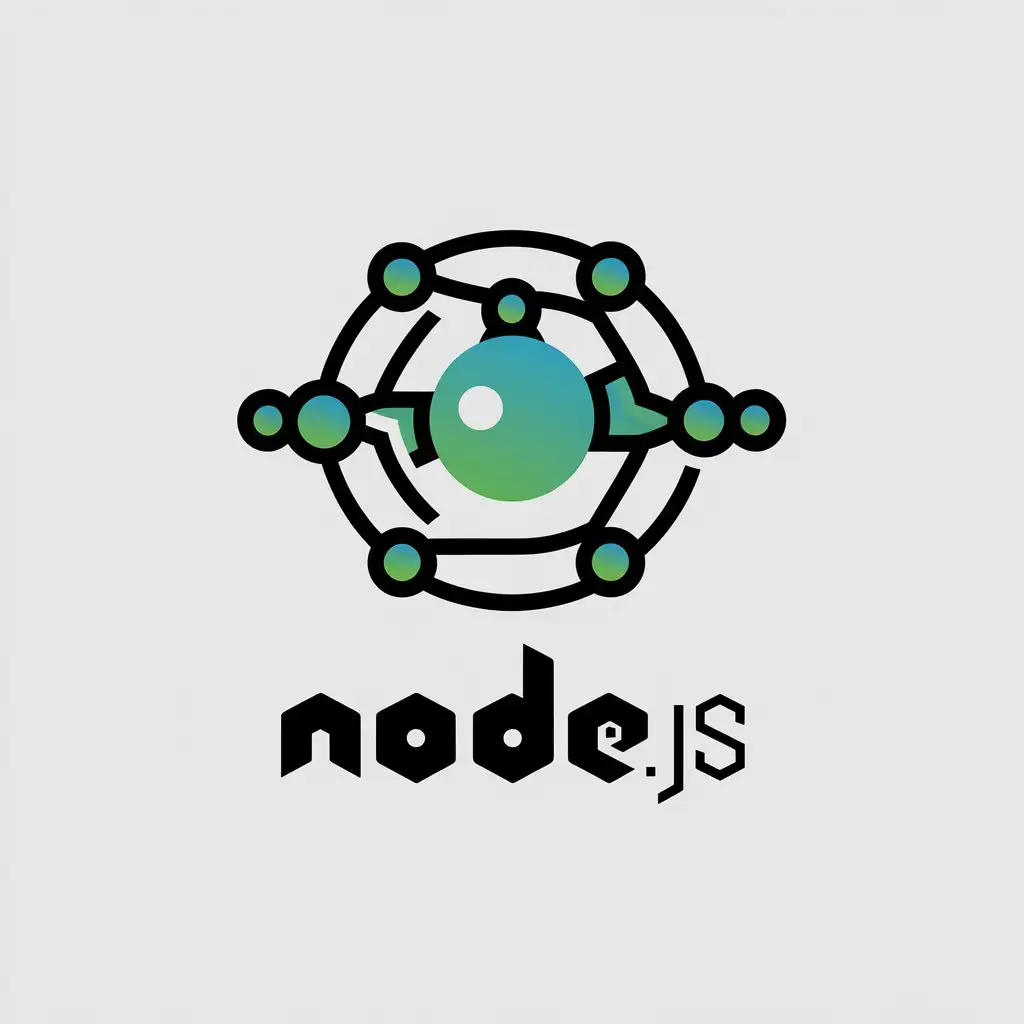 a vector logo design,with the text "node.js", main symbol:fashionable style,Moderate,be used in Technology industry,clear background