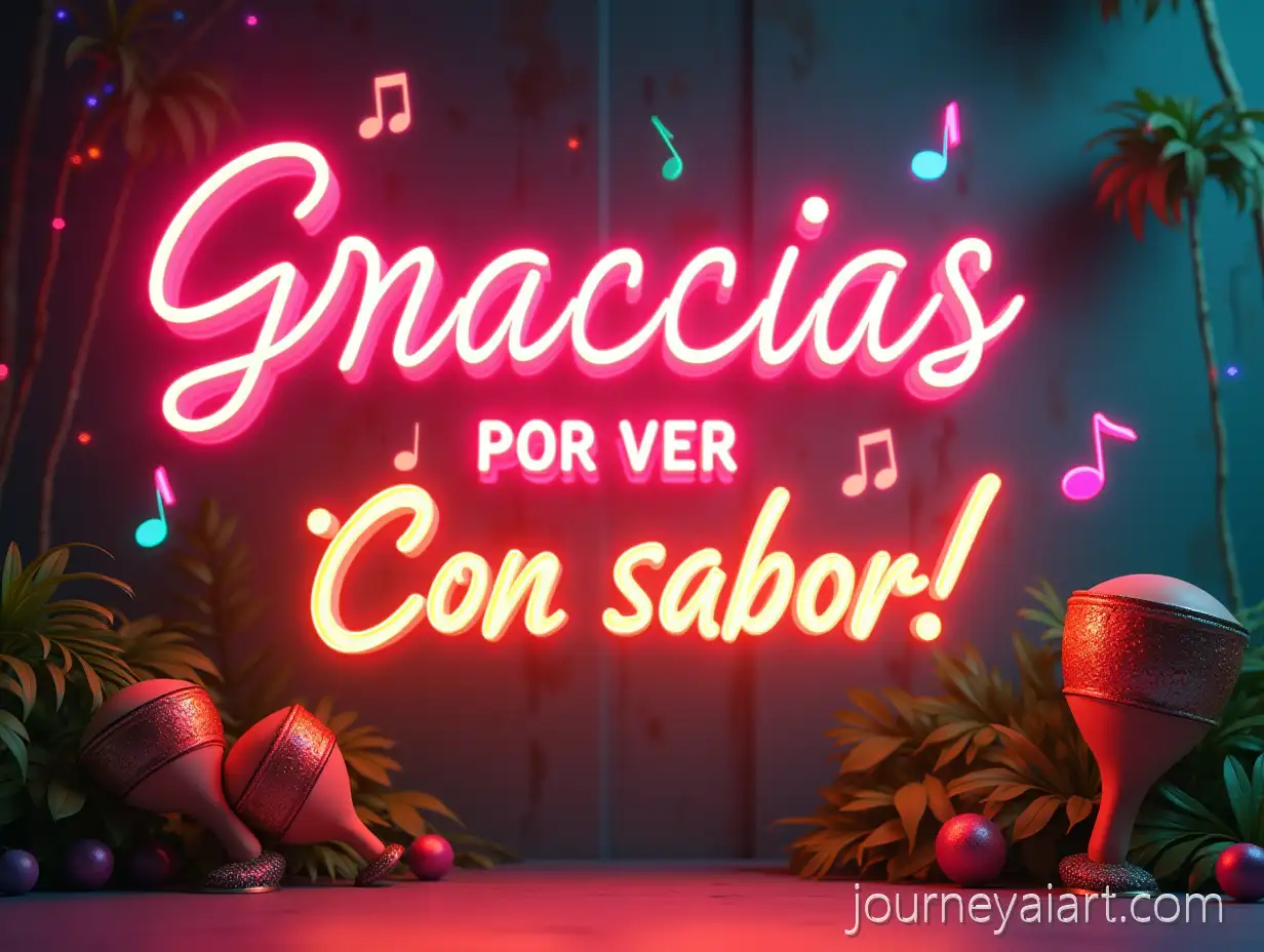 3D-Animated-Logo-Outro-in-Disney-Pixar3D-animated-logo-outro-Style-with-Neon-Text-and-Tropical-Elements