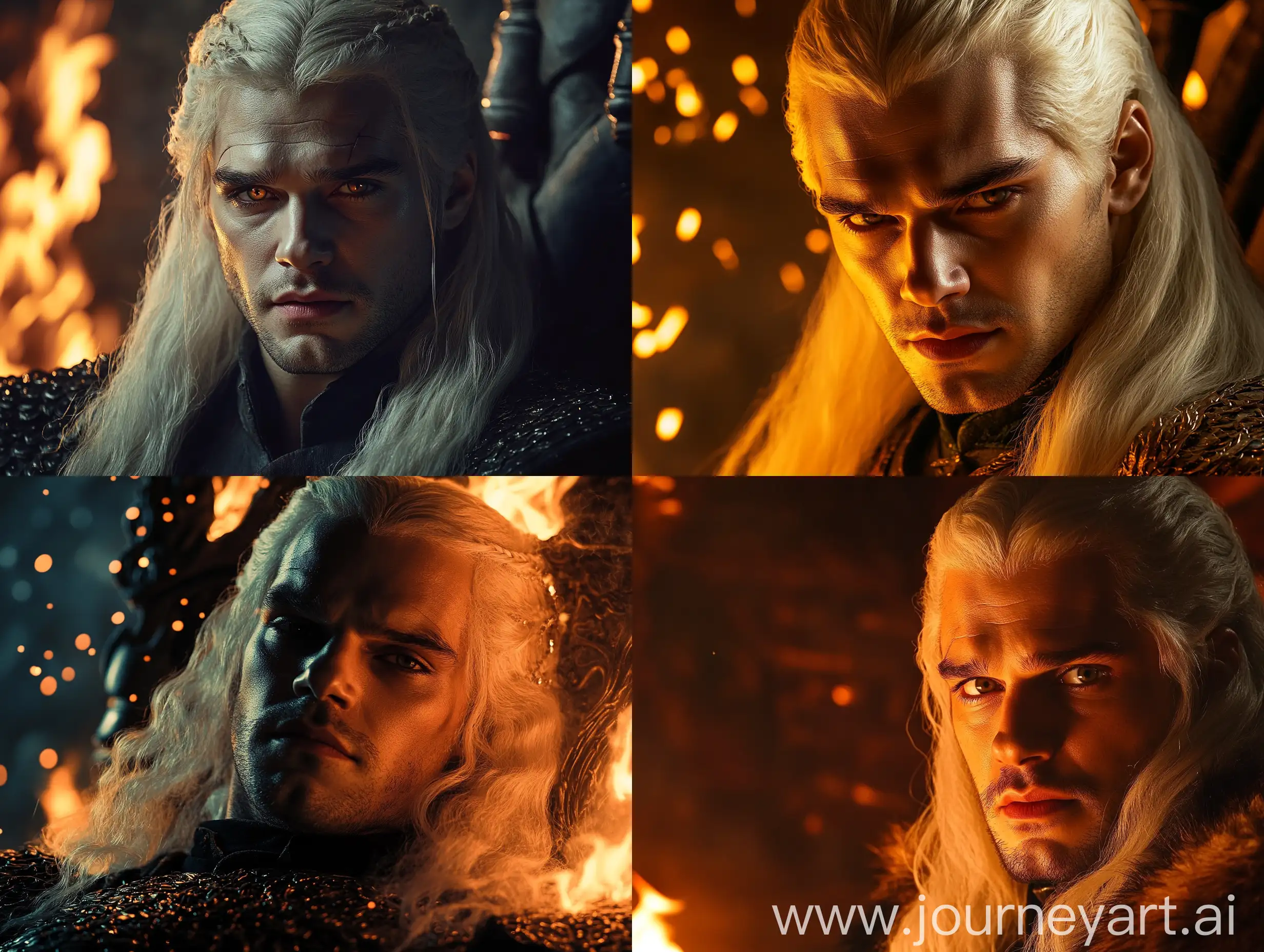 Henry-Cavill-as-Aegon-Targaryen-on-Throne-at-Night