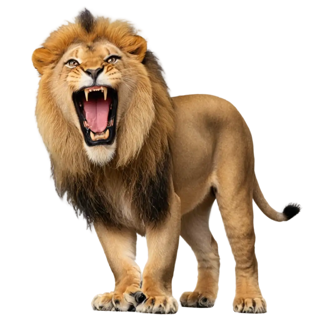 Powerful-Lion-Roaring-PNG-Image-Create-Stunning-Visual-Impact