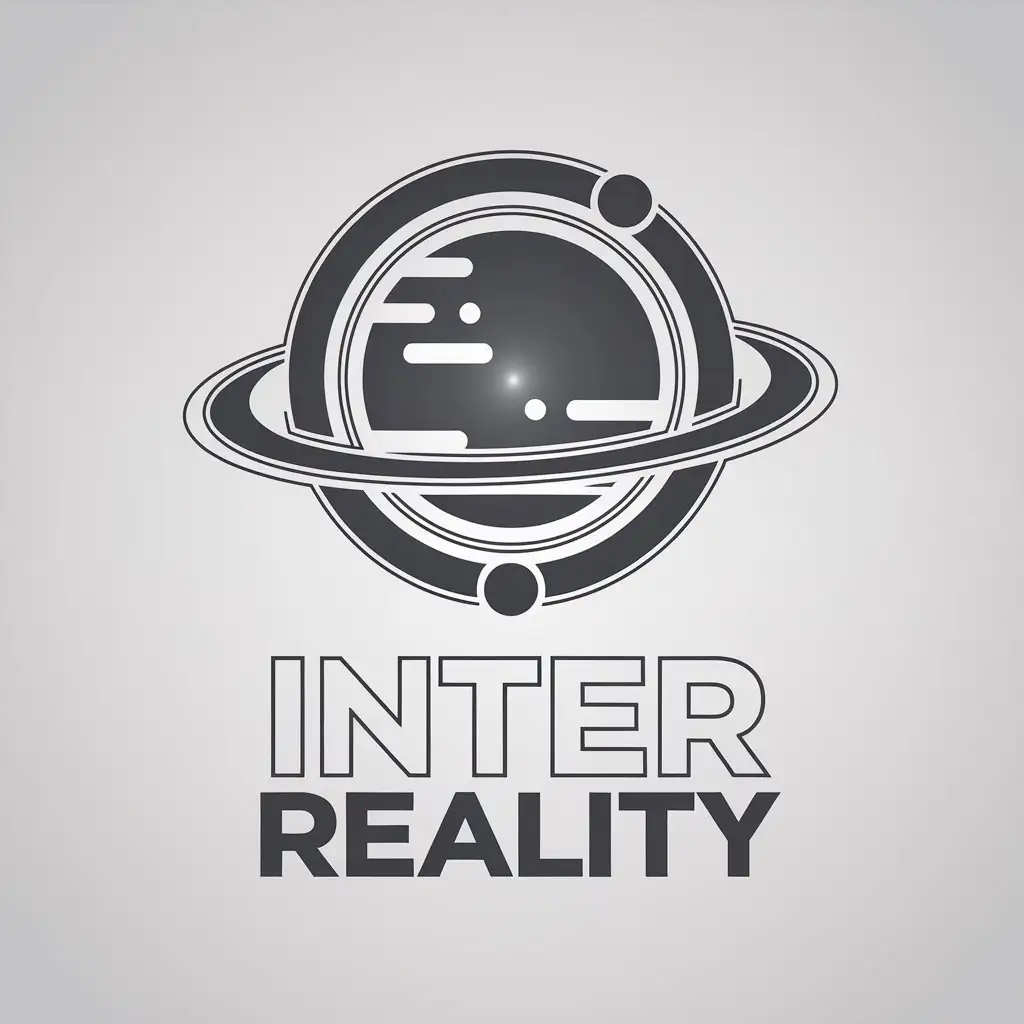 LOGO Design for Inter Reality Minimalistic Planet Portal Symbol for Extended Reality Industry