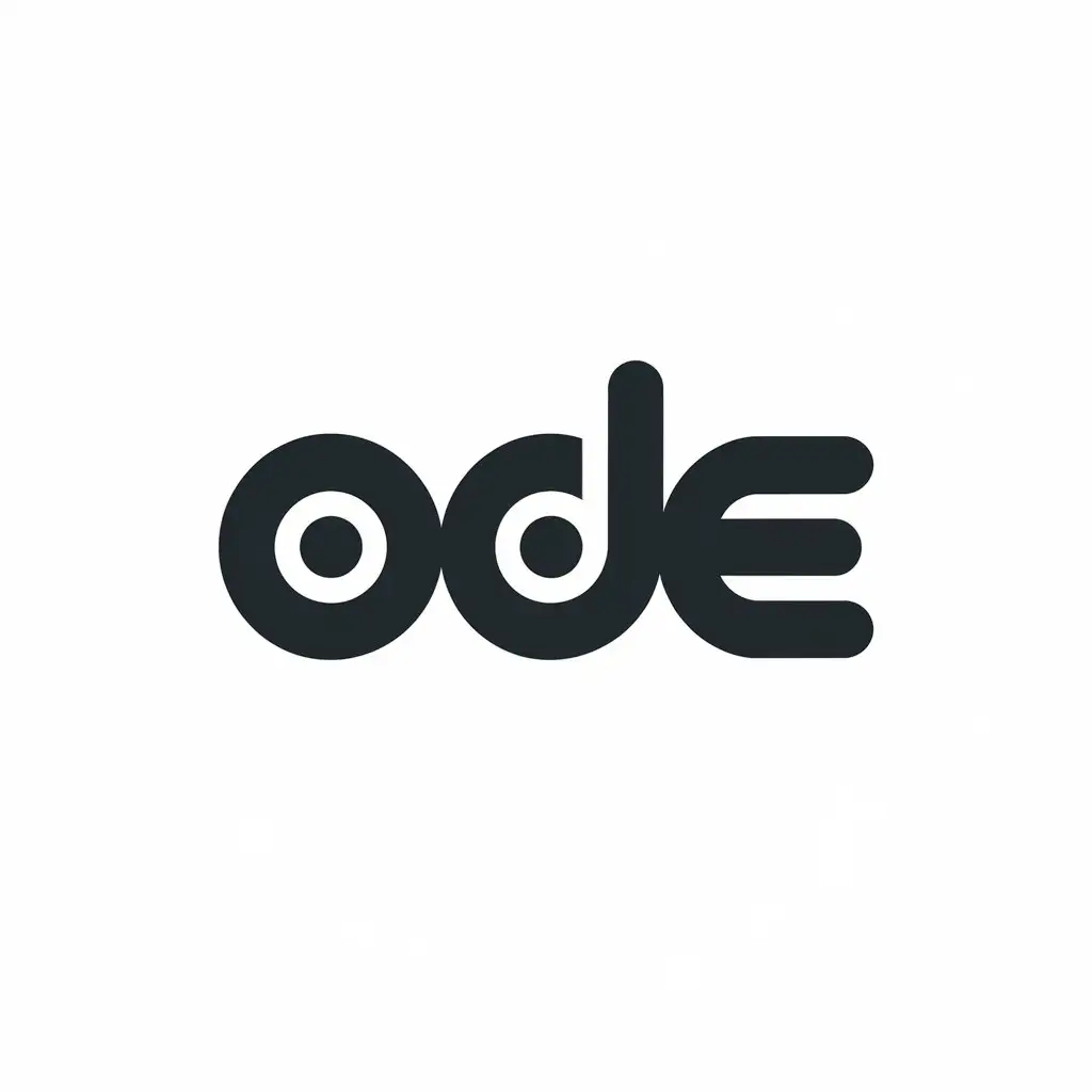 LOGO Design for Ode Simple Letter Logo with Clear Background and Modern Aesthetic