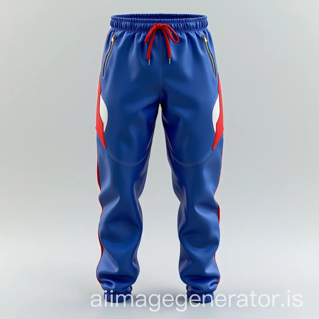Blue-Athletic-Pants-with-Red-and-White-Details