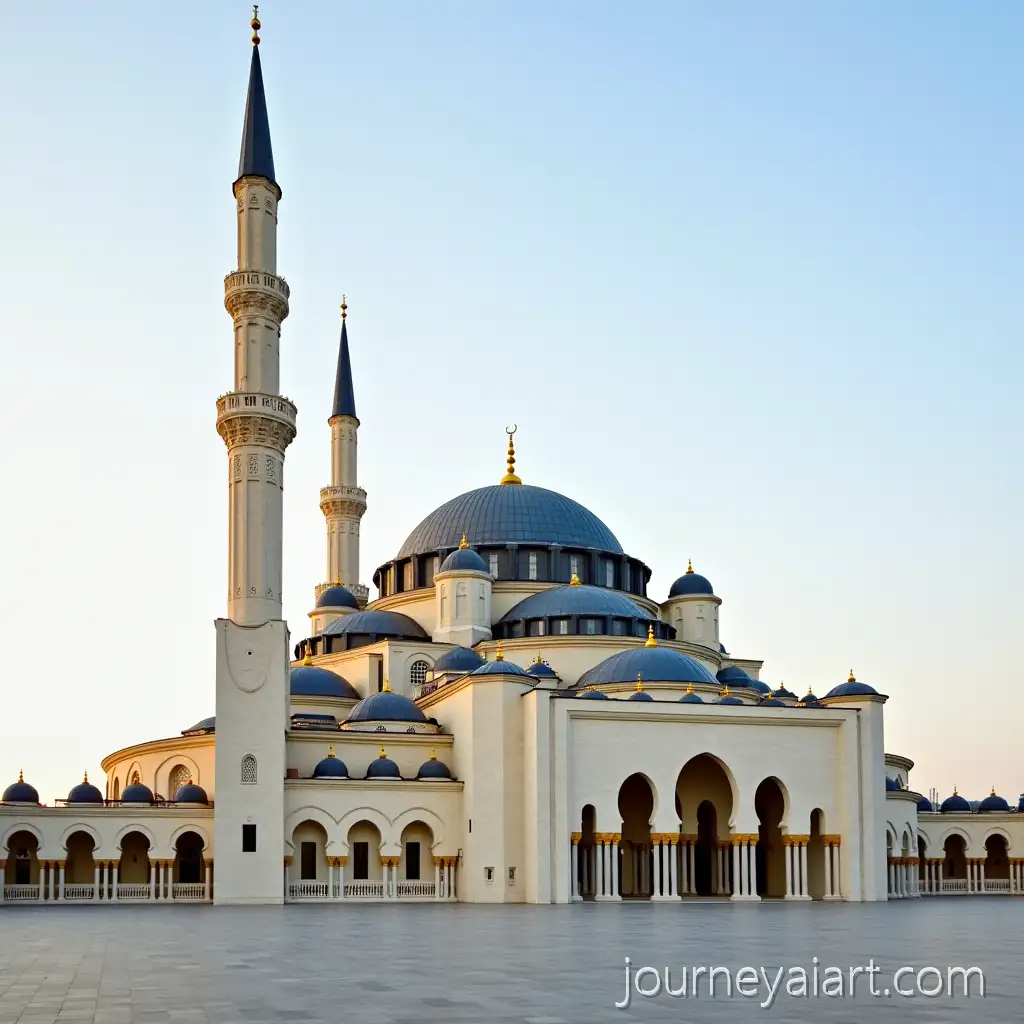 UShaped-Mosque-with-Towering-Minarets-in-Islamic-Architecture