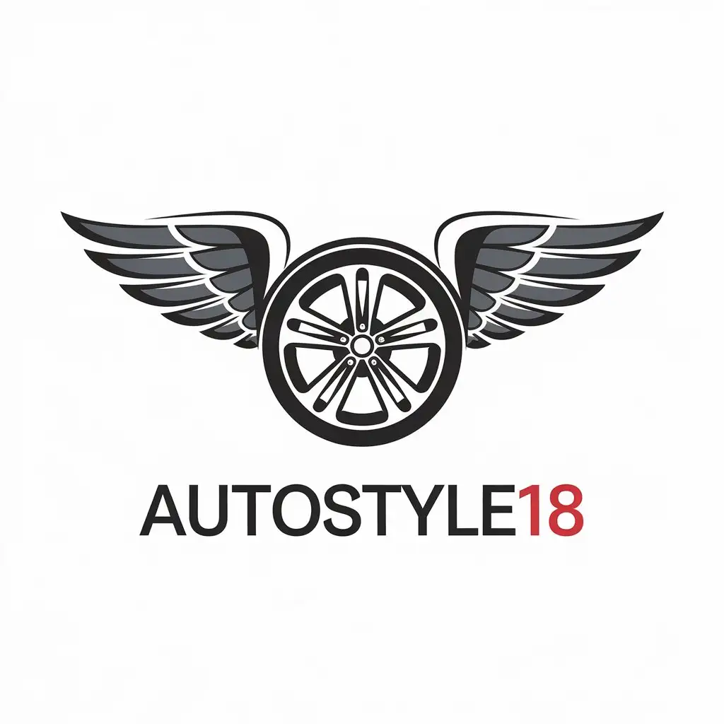 LOGO-Design-For-AutoStyle18-Automobile-Wheel-with-Wings-Moderate-Style