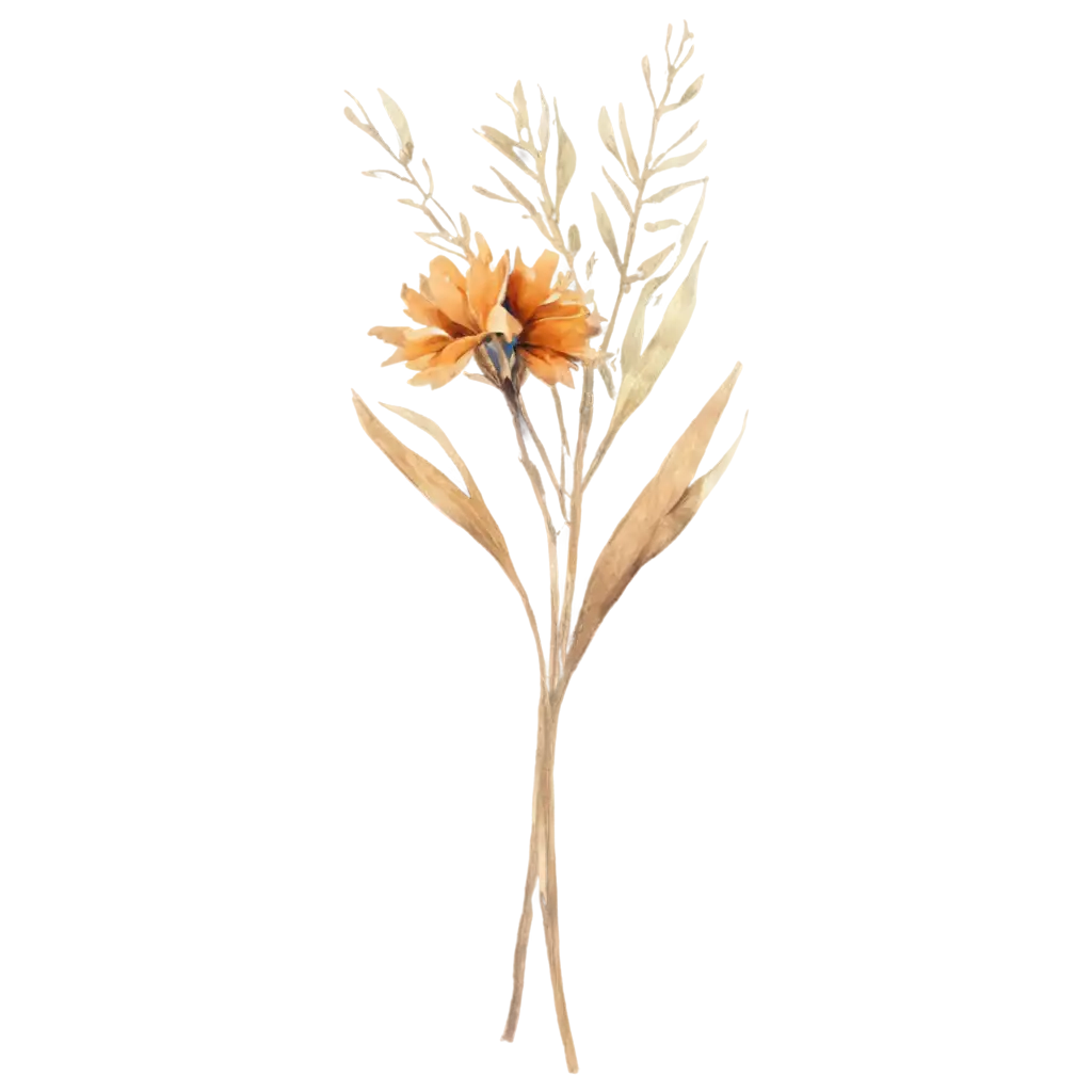 Textured-Dried-Flower-and-Plant-Bouquet-PNG-Watercolor-Style-Image-for-Elegant-Decor