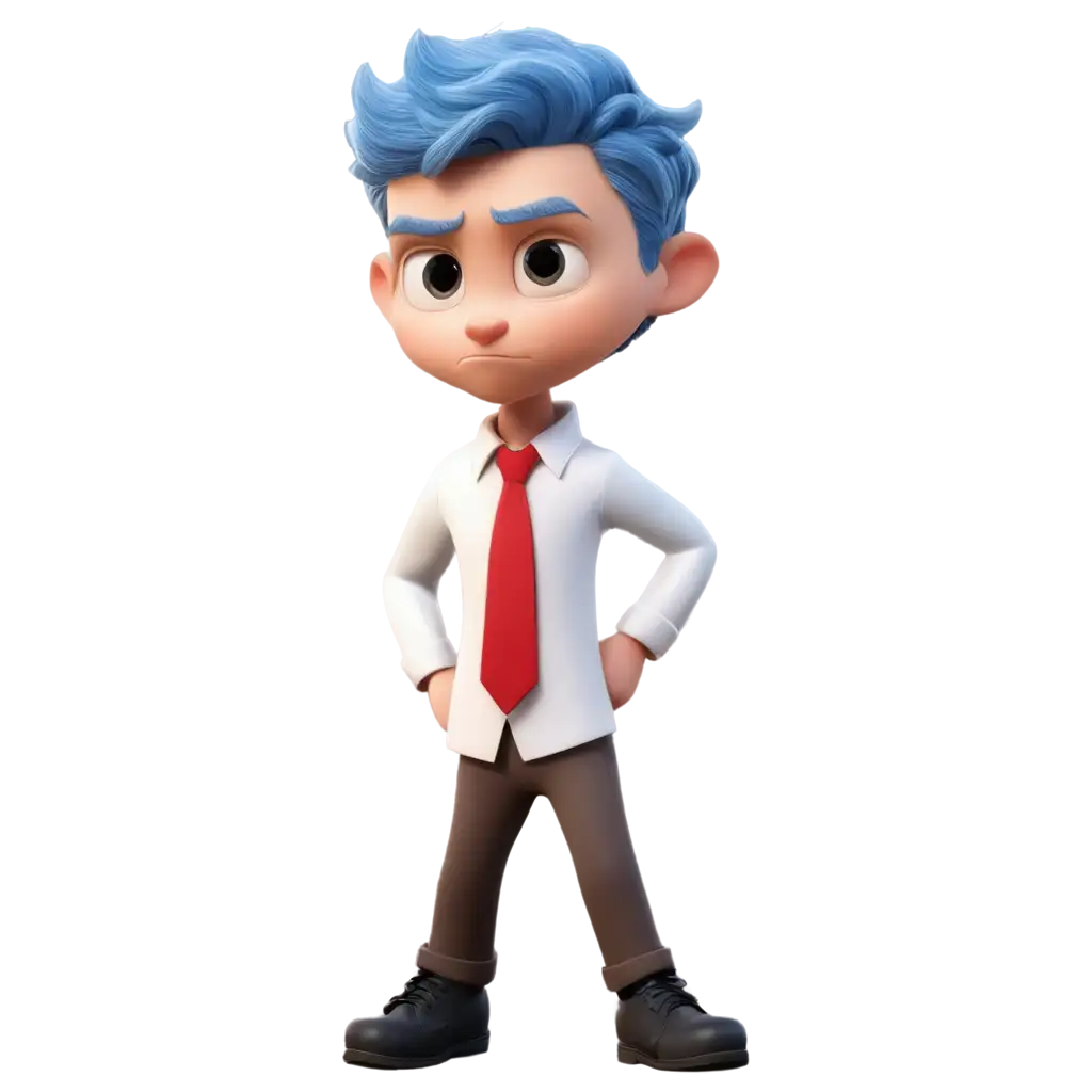 PNG-Image-of-Angry-Humor-8YearOld-Boy-with-Blue-Hair-in-Pixar-Cartoon-Style