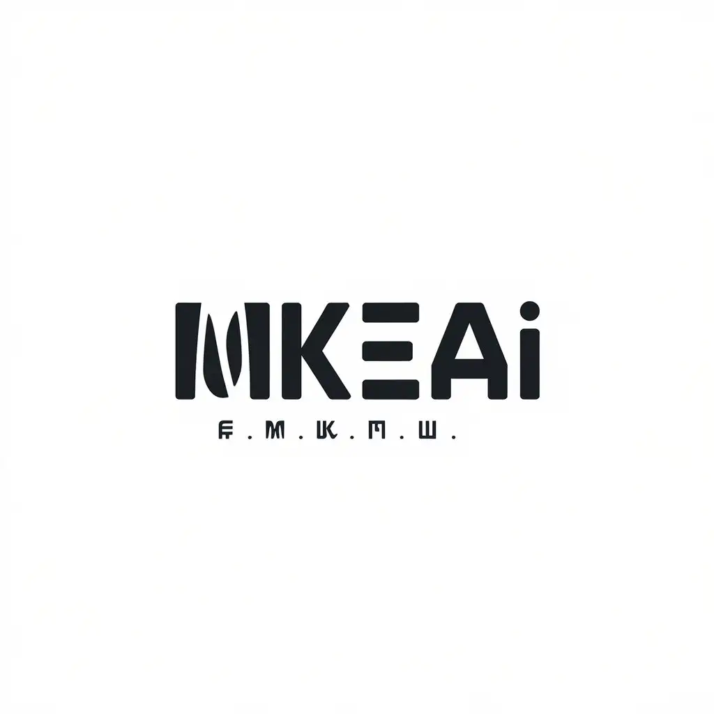 LOGO Design for MKEAI Vector Logo with Simplified English Letters for Technology Industry