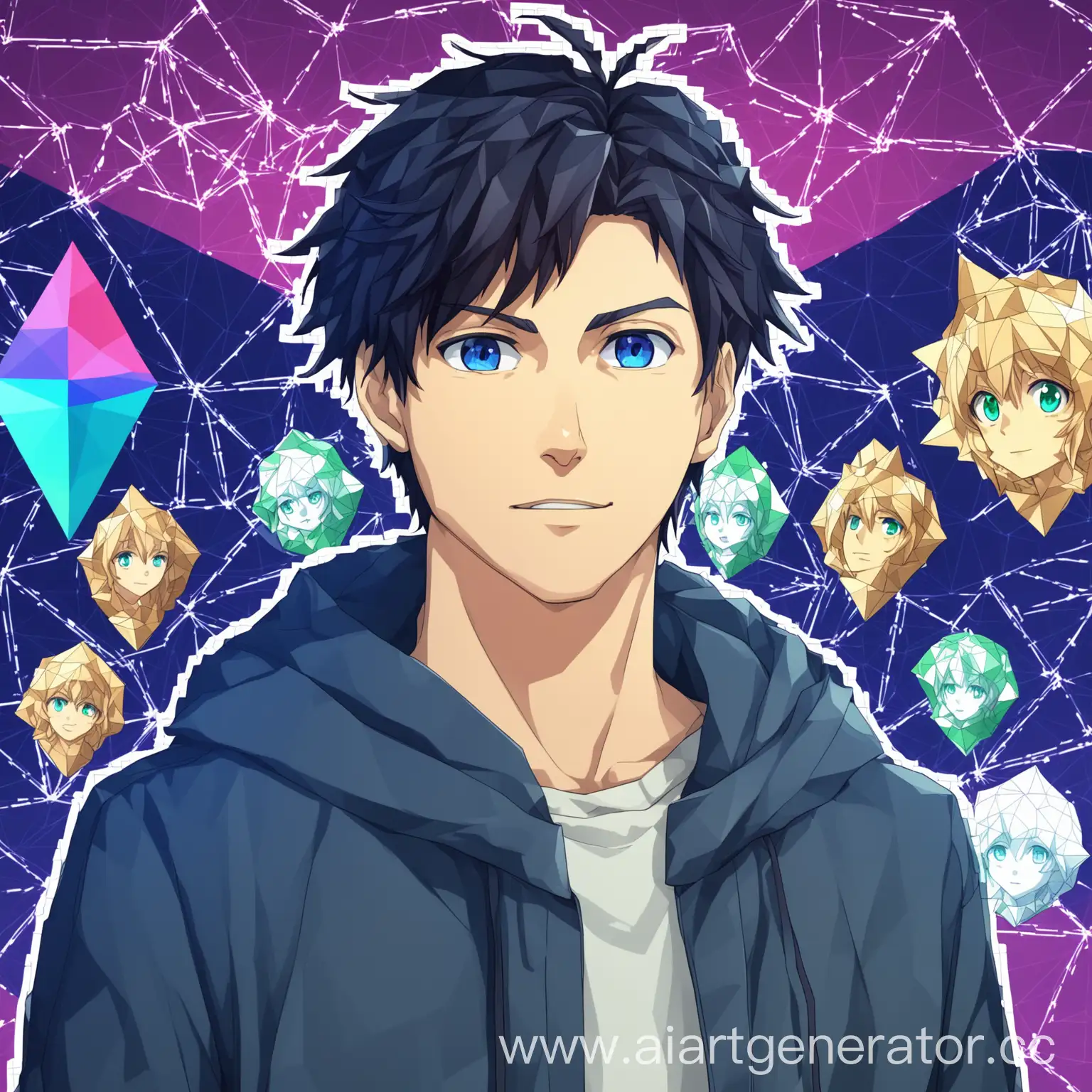 Anime-Character-Profile-Picture-with-Polygon-Crypto-Background