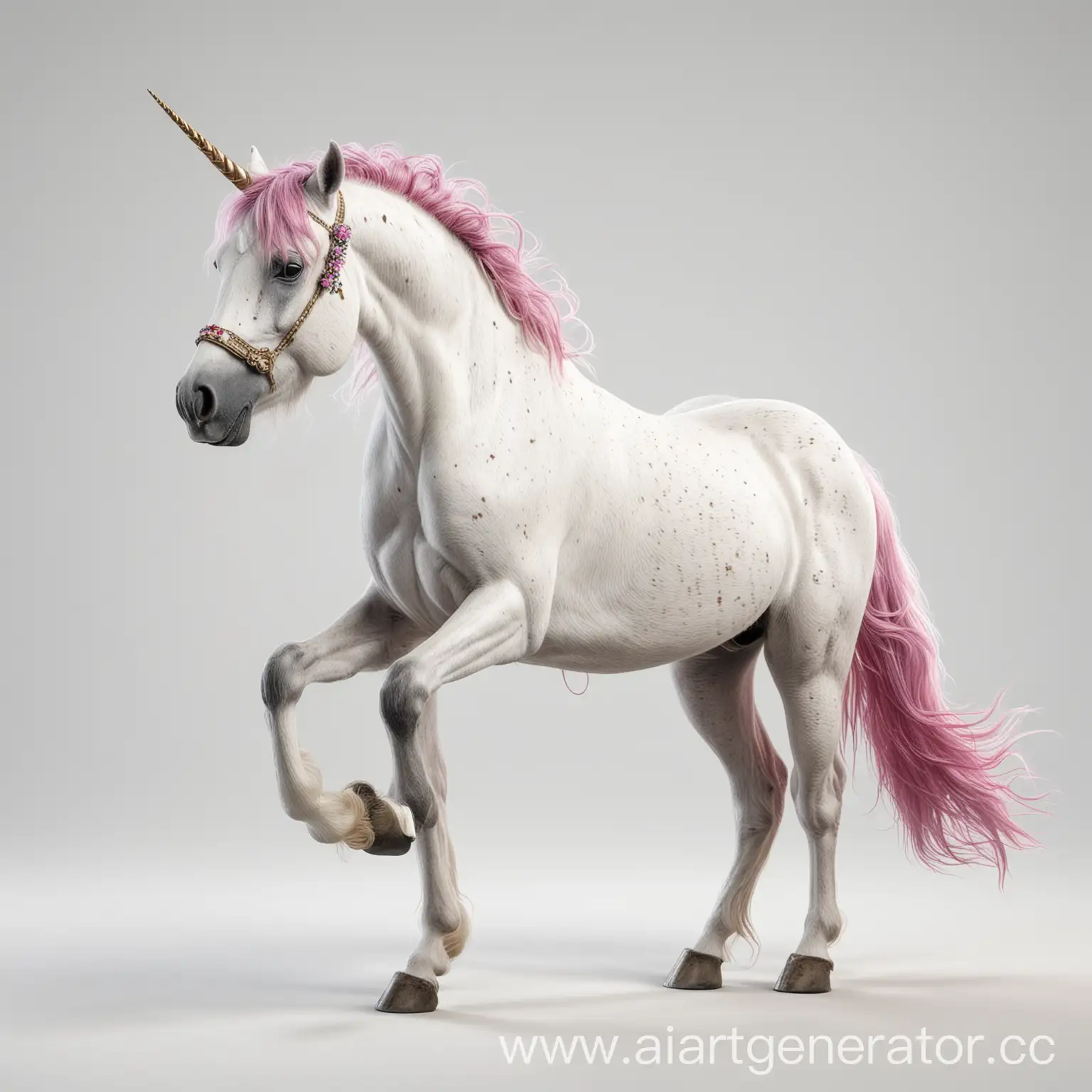 Full-Size-Unicorn-Horse-on-White-Background