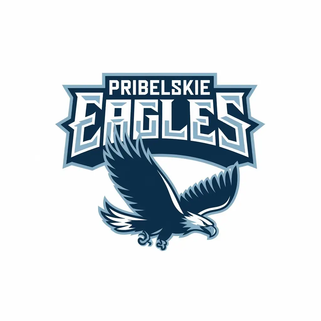 LOGO-Design-for-Pribelskie-Eagles-Diving-Eagle-Symbol-in-Tech-Industry-with-Clear-Background