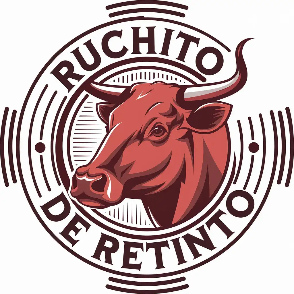 LOGO-Design-For-Ruchito-de-Retinto-Reddish-Cow-Head-Symbol-for-Restaurant-Industry