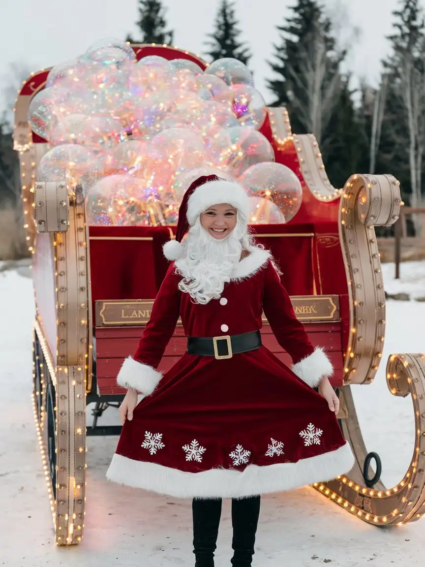 Santa-Girl-with-Sleigh-Full-of-LED-Bulbs