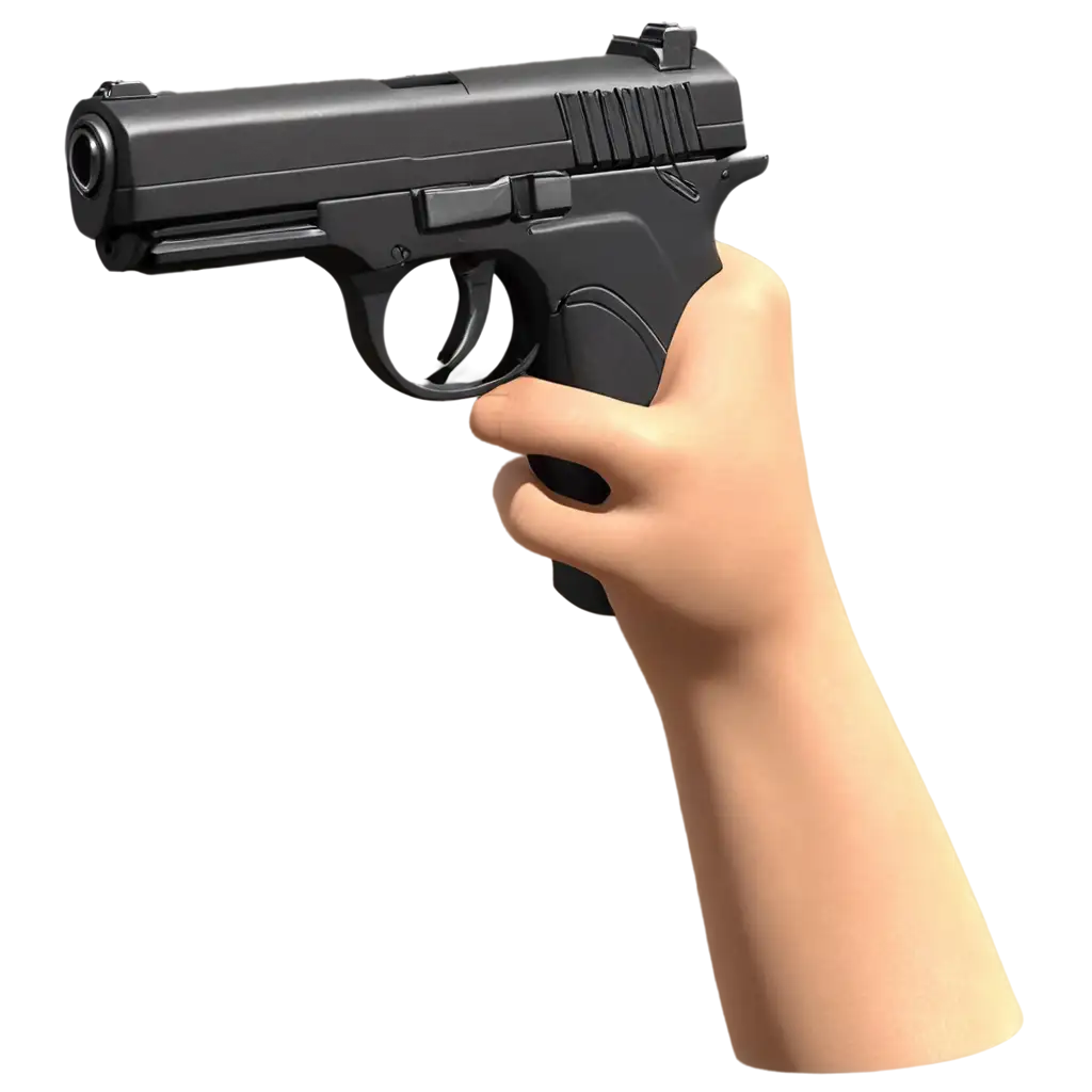 HighQuality-PNG-Image-of-a-Pistol-from-Behind-for-FPS-Game-Design