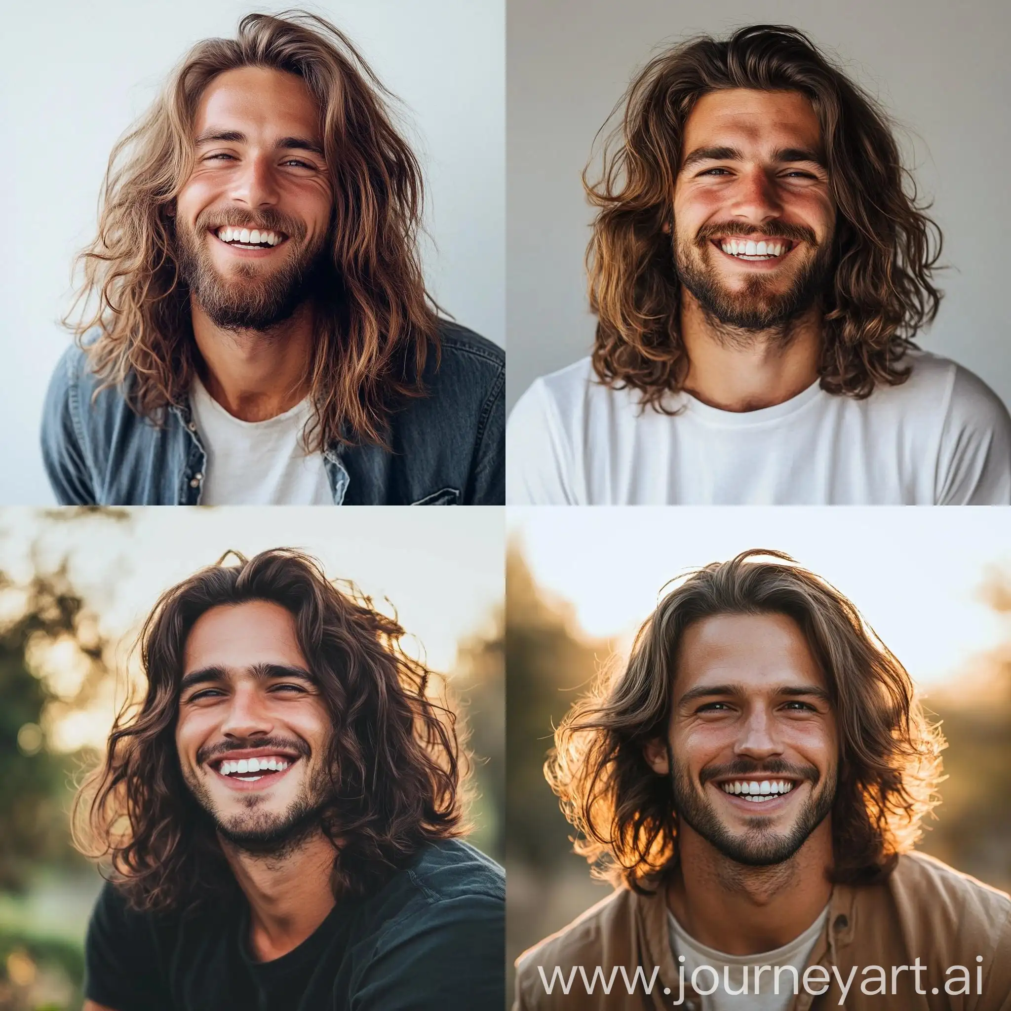 Joyful-LongHaired-Man-in-a-Colorful-Urban-Setting