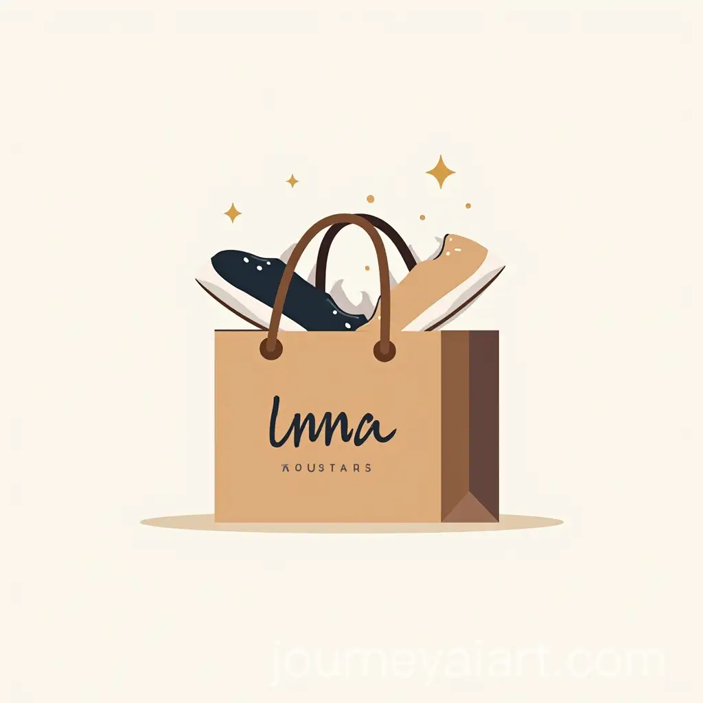 Simple-Logo-Design-for-Inna-Personal-Shopper-Featuring-Shopping-Bag-Clothes-and-Sneakers