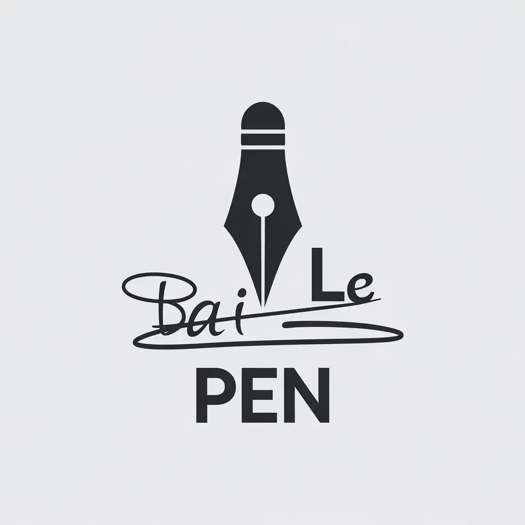 LOGO Design for Bai Le Neutral Pen Strokes for Internet Industry