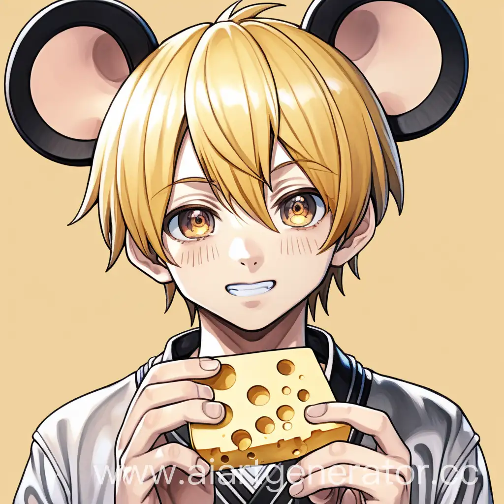 Anime-Boy-with-Mouse-Ears-Holding-Cheese