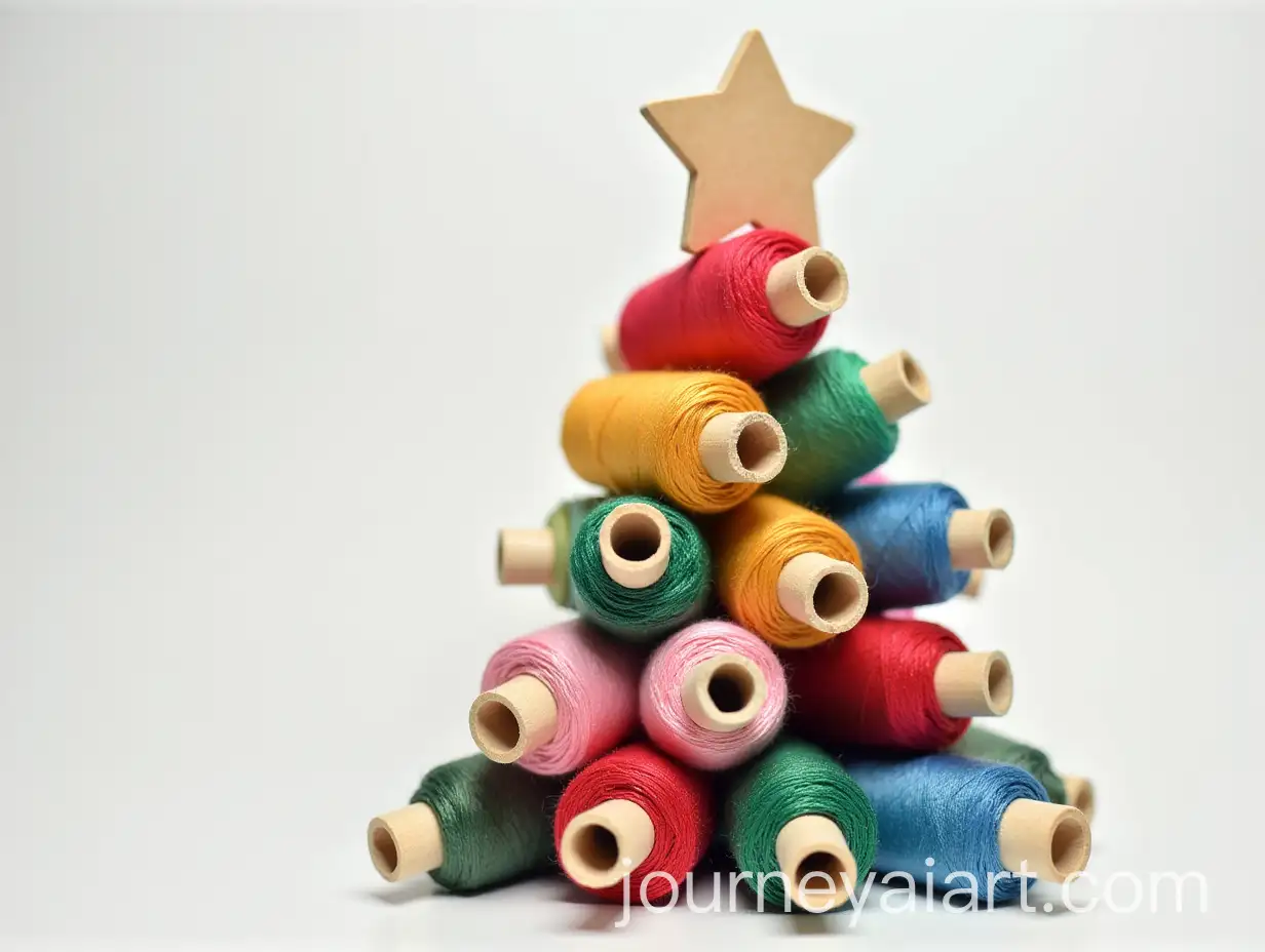 Colorful-Sewing-Thread-Spools-Shaped-Like-a-Christmas-Tree