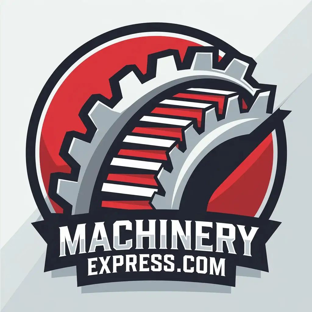 LOGO Design for MachineryExpresscom Modern Red TextBased Wordmark for Heavy Equipment and Spare Parts