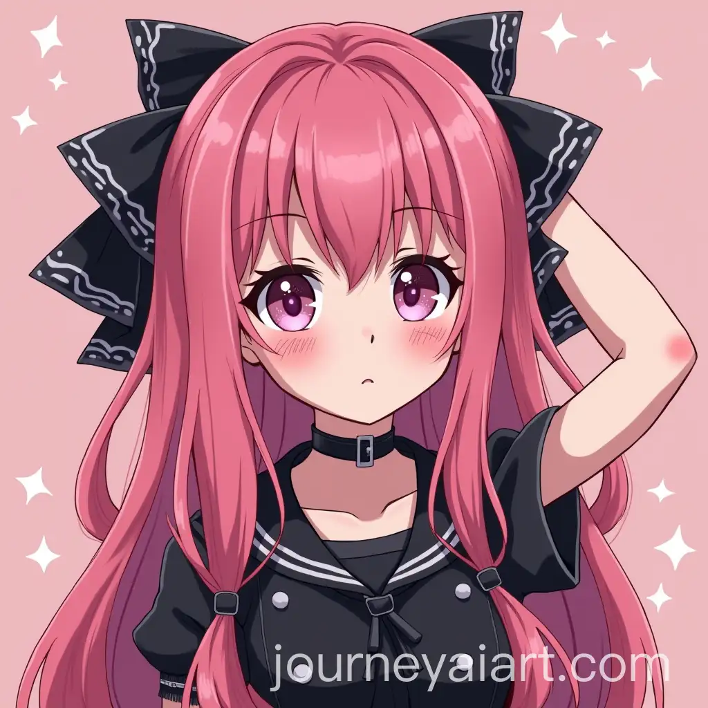 2000s-AnimeInspired-Goth-Girl-with-Pink-Hair