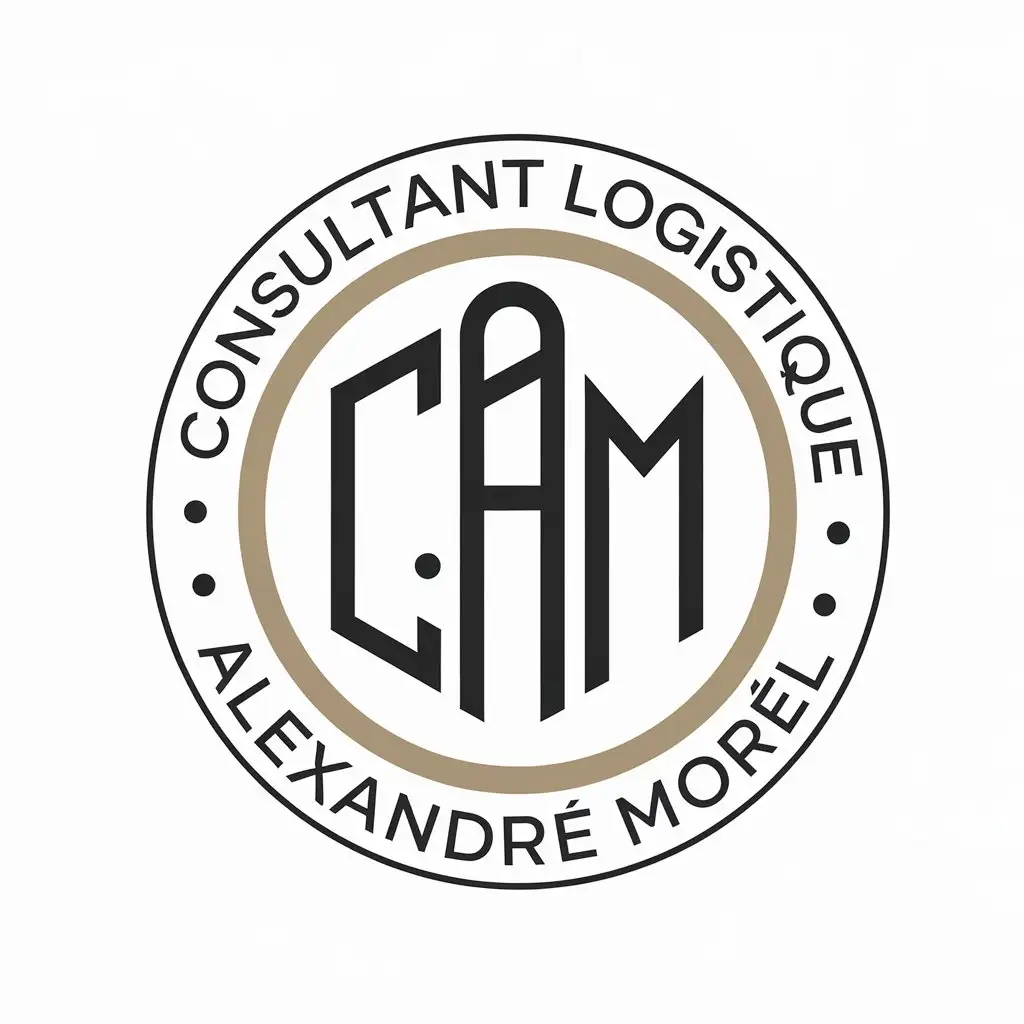 LOGO Design for Consultant Logistique Alexandre Morel Vector with CLAM Symbol Moderate Style Clear Background