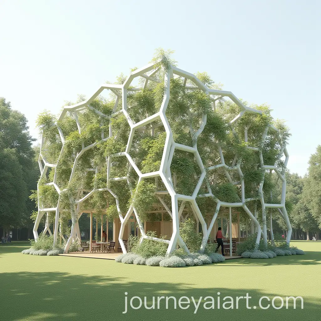 AI-Image-ExpansionSerpentine-Pavilion-Inspired-by-Abrahams-Tent-with-Organic-Design-and-Greenery