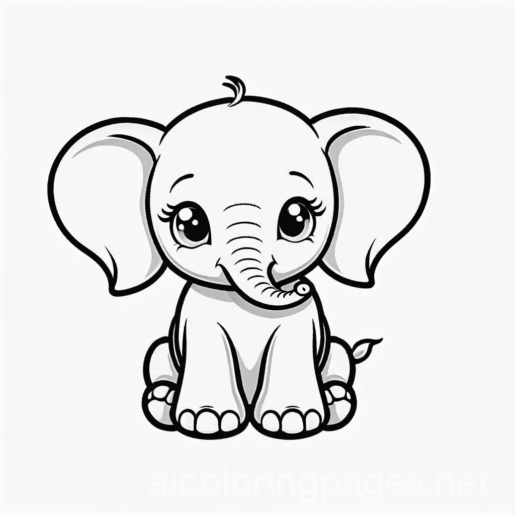 Adorable-Baby-Elephant-Coloring-Page-for-Kids