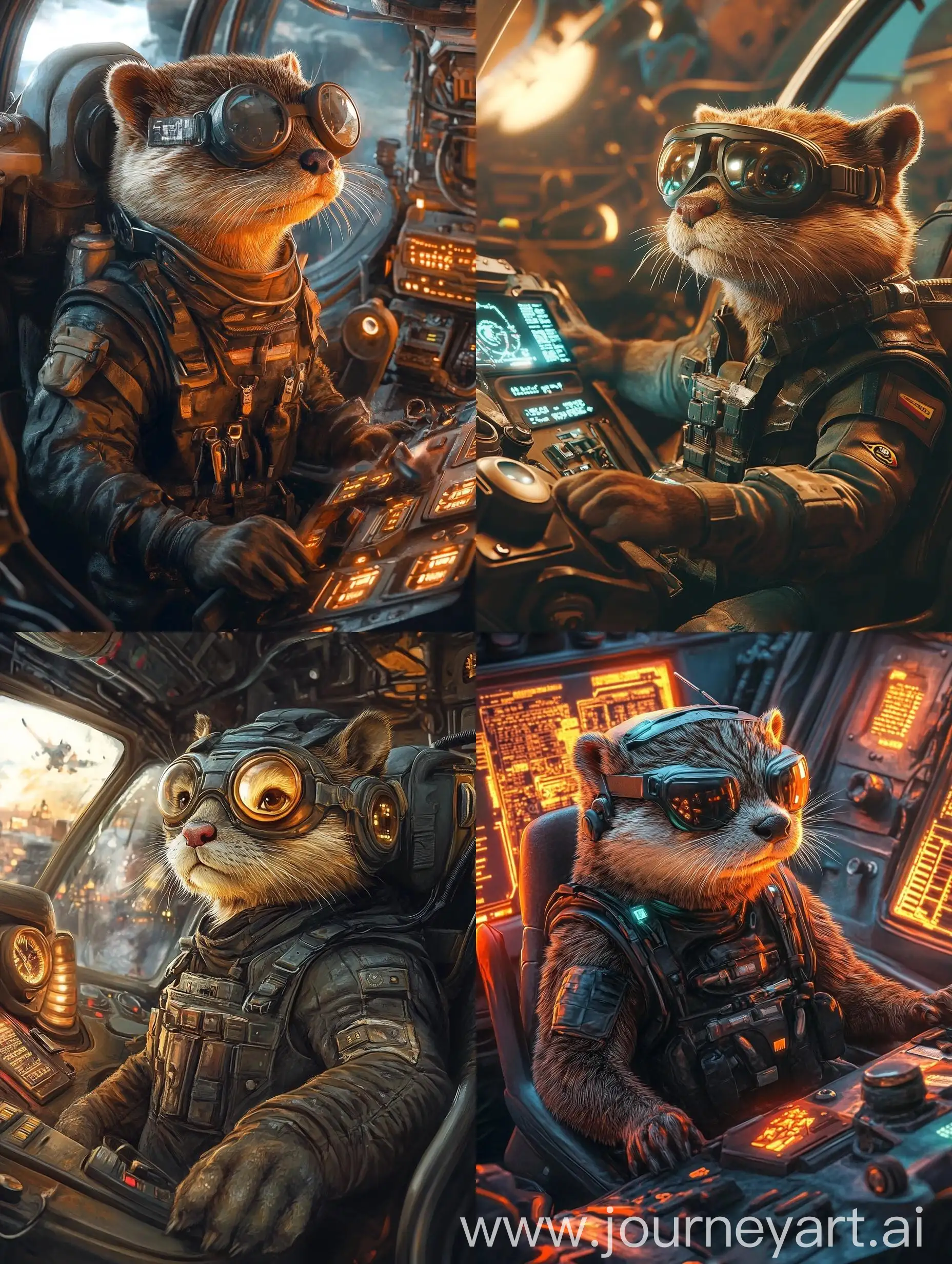 Futuristic-Military-Otter-Pilot-in-Dystopian-Setting