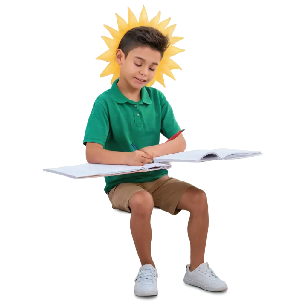 Child-Sun-Doing-Homework-PNG-Image-Creative-and-Educational-Concept