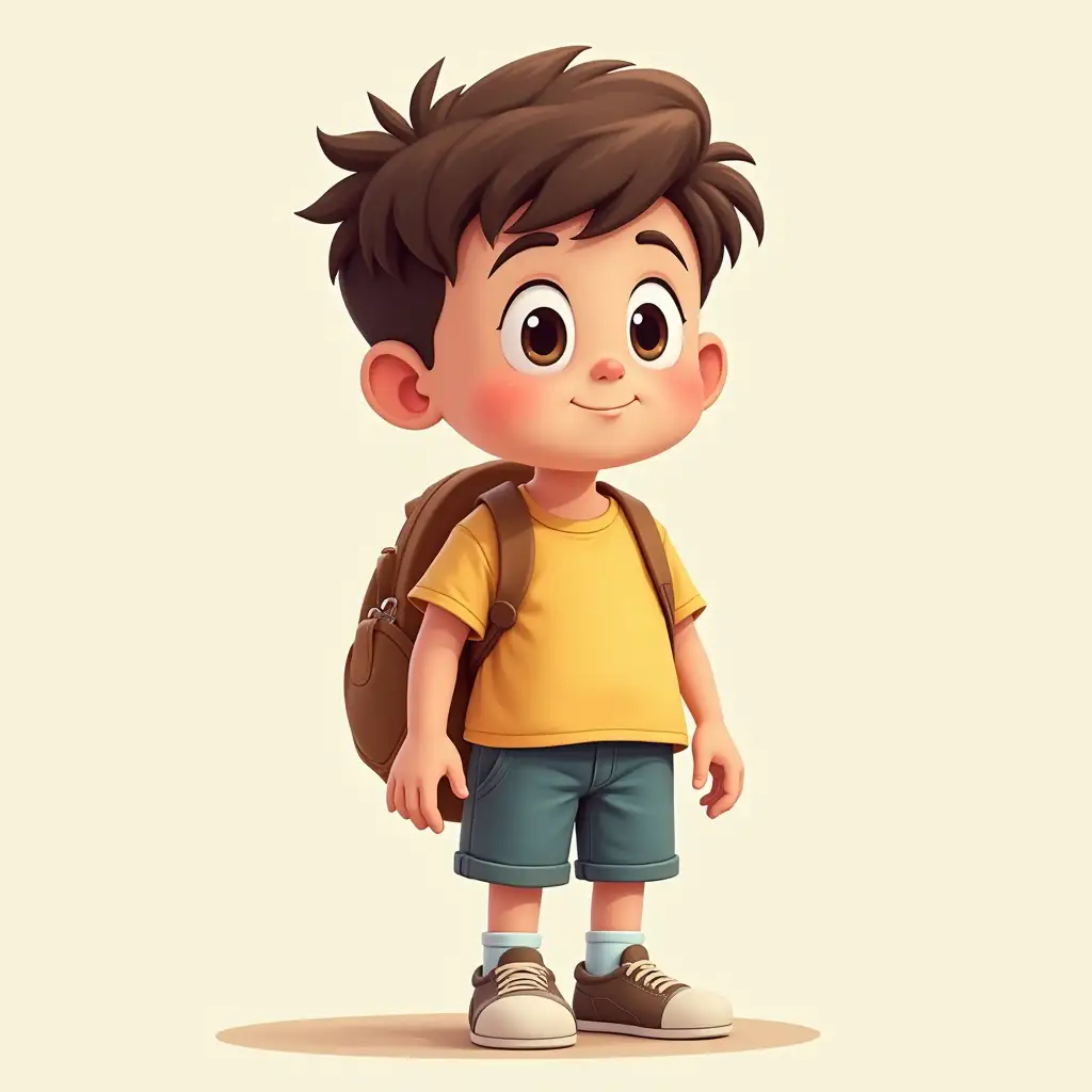 A cartoon boy