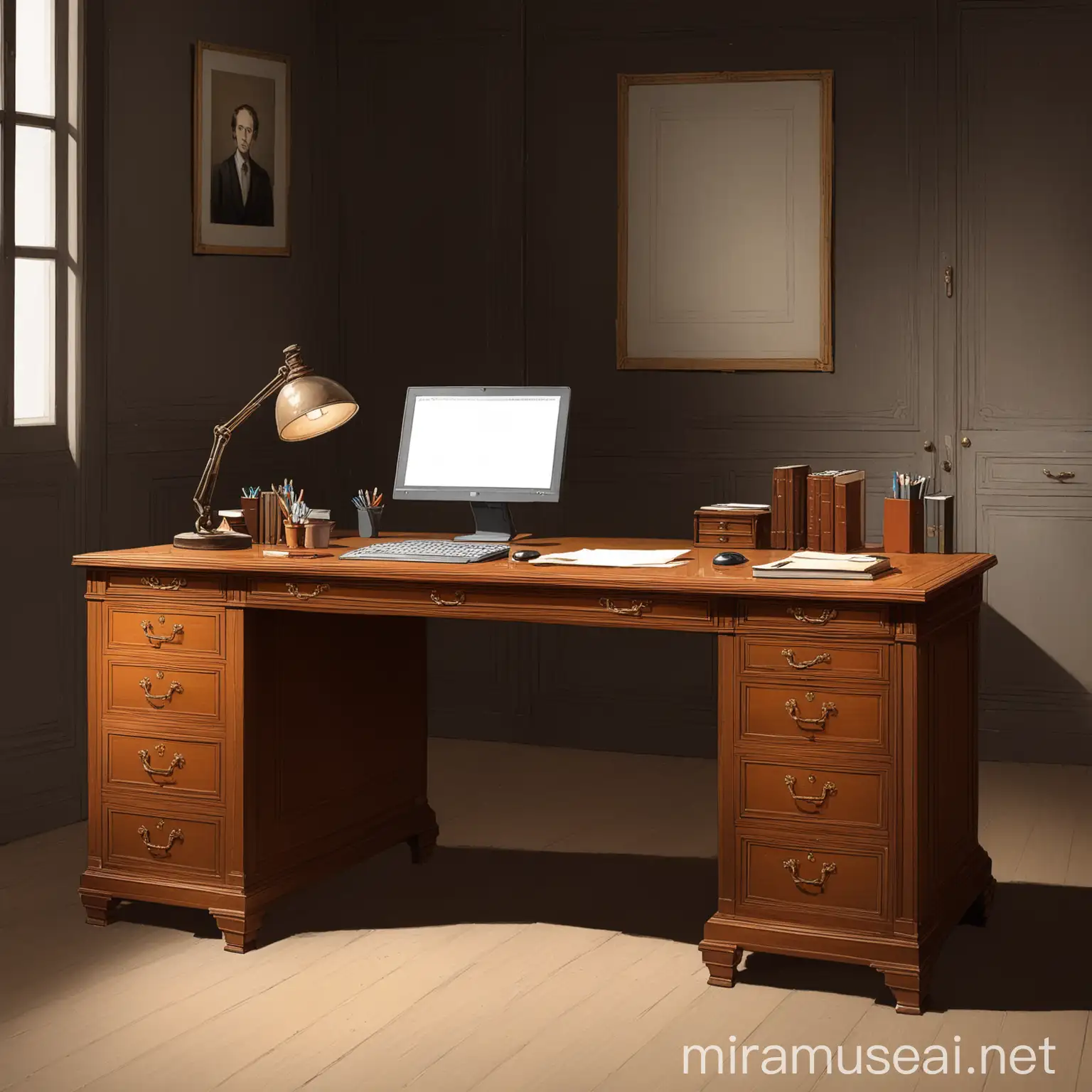 Contemporary Office Desk with Minimalist Design