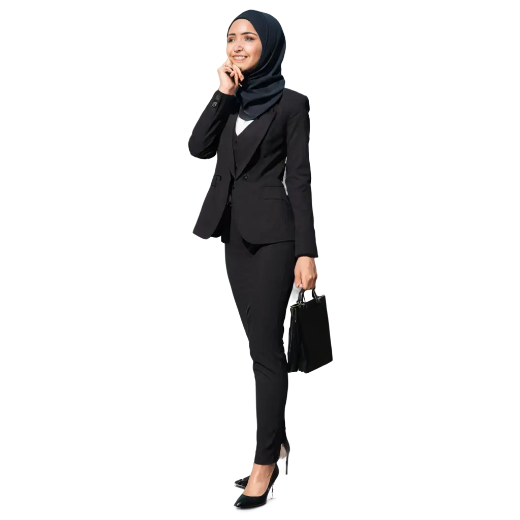 Professional-PNG-Image-Muslim-Woman-in-Office-Attire-and-Hijab