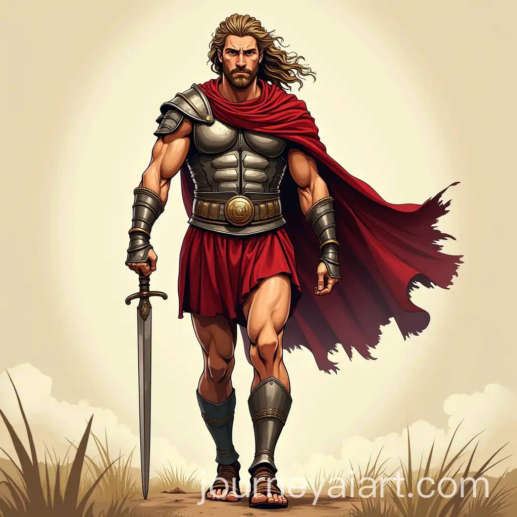 Handsome-Achilles-Walking-in-Armor-from-Greek-Mythology