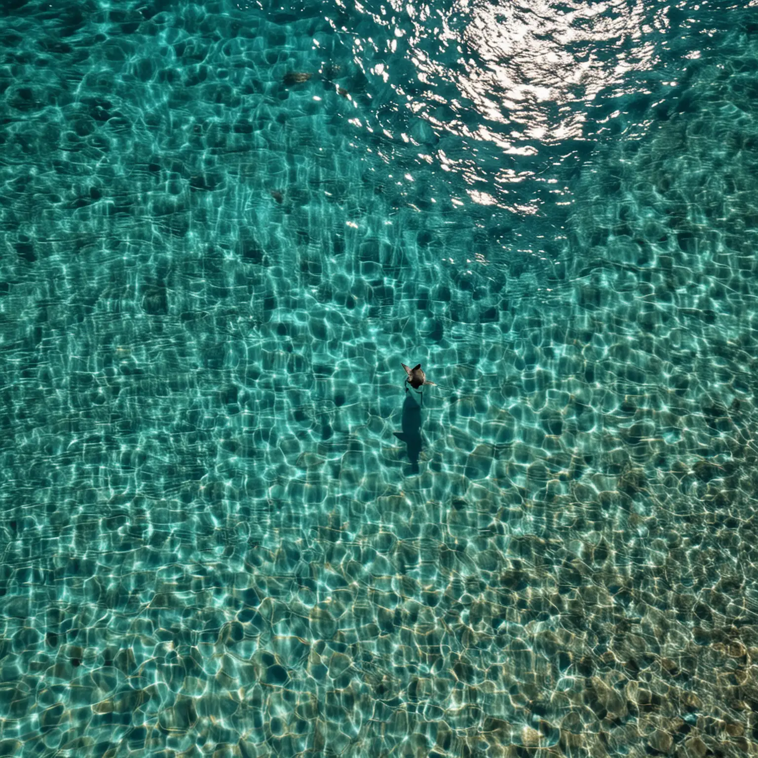 Azure Blue Water Viewed from Above