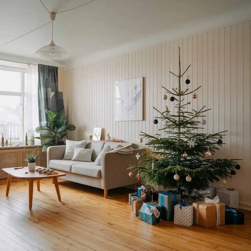 Scandinavian-Style-Apartment-with-New-Years-Gifts-and-Daylight