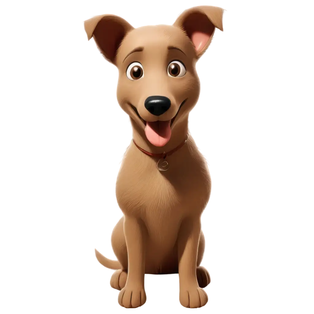 Realistic-Dog-Cartoon-PNG-Image-Enhance-Your-Design-with-Vibrant-Illustration