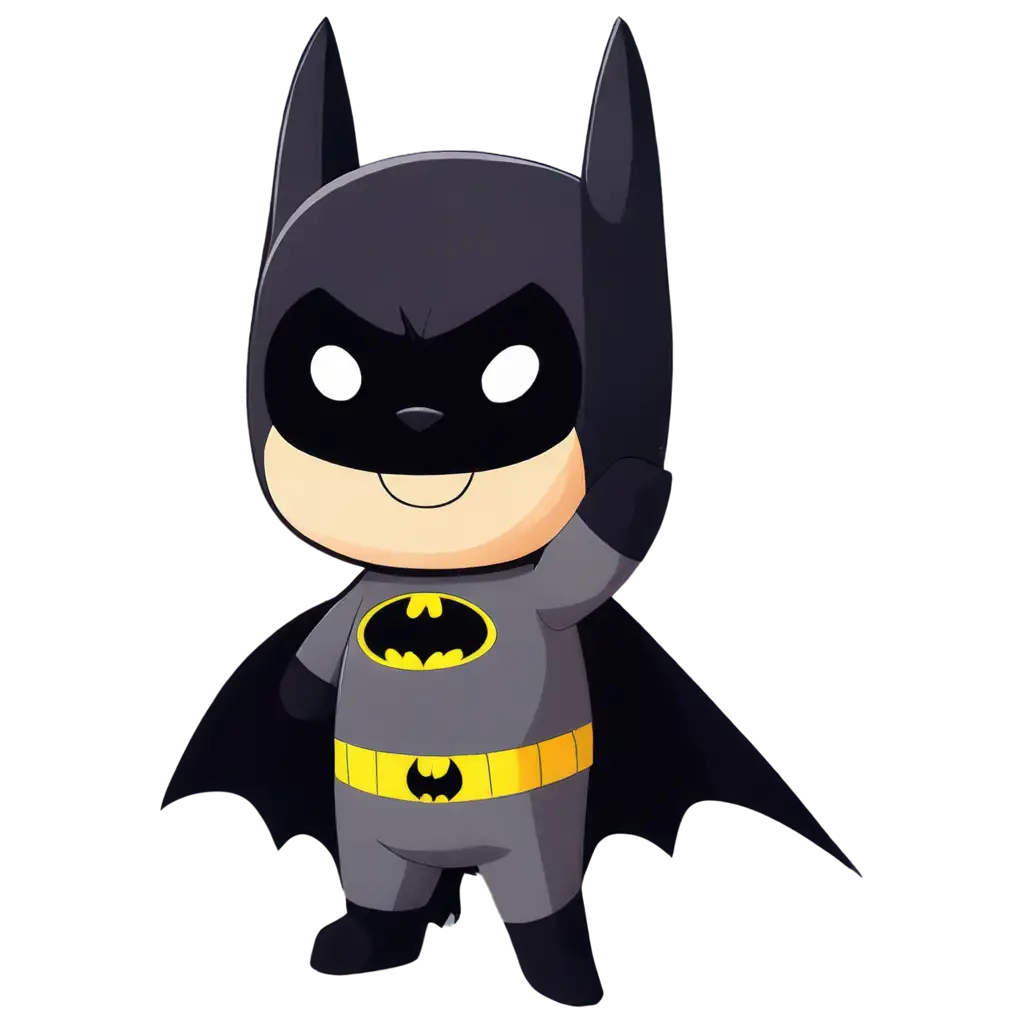 kawaii Batman saying hi