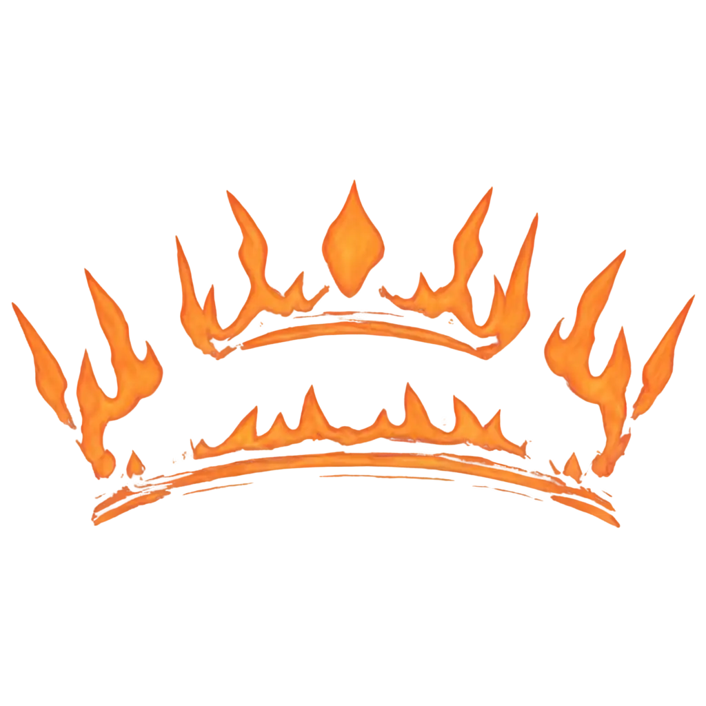 anime style fire crown png